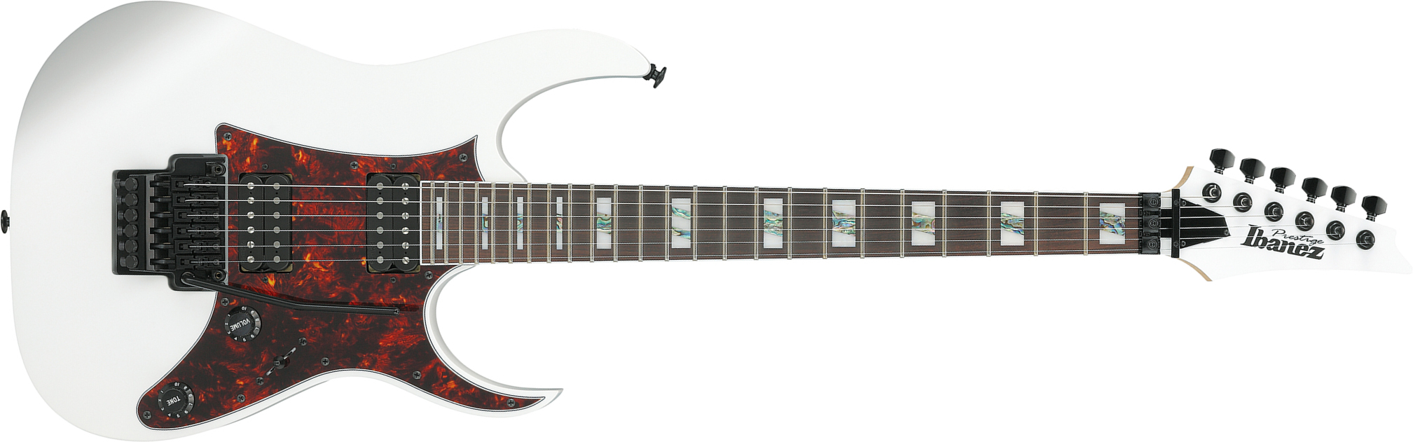 Ibanez Rg653dx Whf Prestige Jap 2h Dimarzio Fr Rw - White Flat - E-Gitarre in Str-Form - Main picture