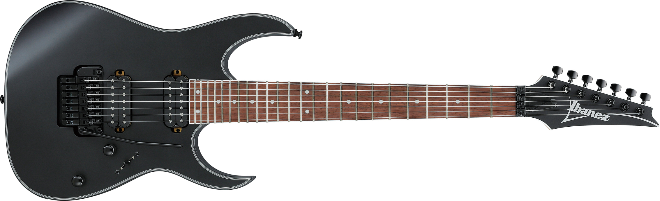 Ibanez Rg7320ex Bkf 7c 2h Fr Jat - Black Flat - 7-saitige E-Gitarre - Main picture