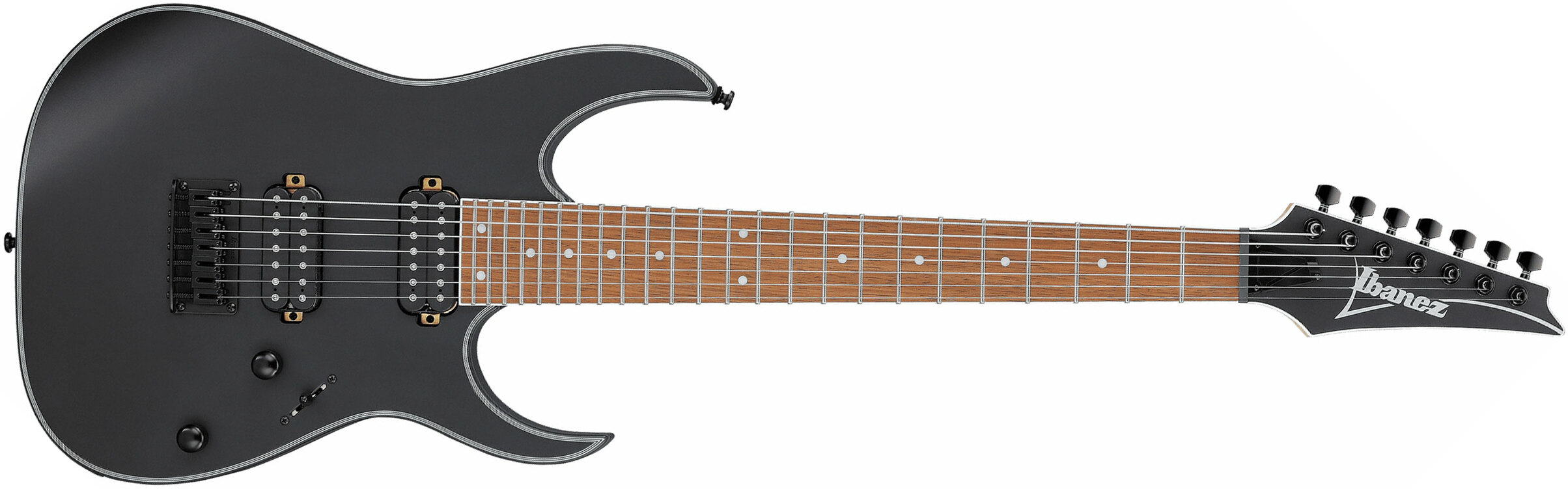 Ibanez Rg7421ex Bkf Standard 7c 2h Ht Jat - Black Flat - 7-saitige E-Gitarre - Main picture