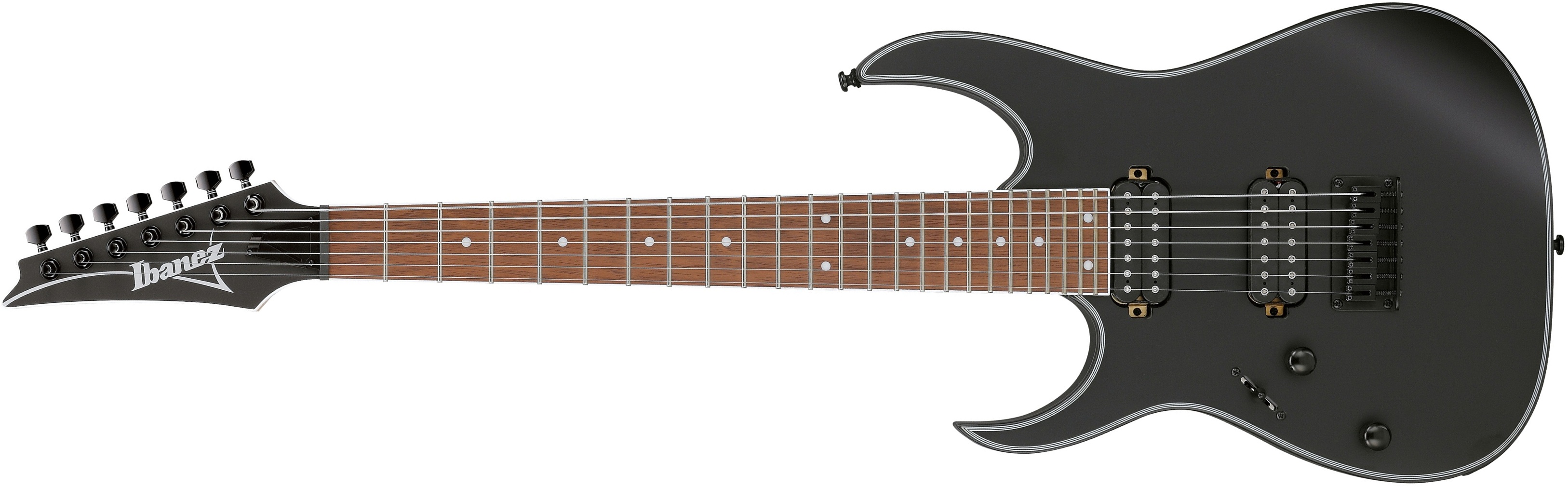 Ibanez Rg7421exlbkf Gaucher Ht Hh Ja - Black Flat - E-Gitarre in Str-Form - Main picture