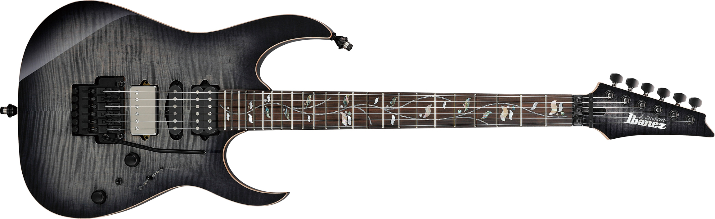 Ibanez Rg8870 Bre J.custom Jap Hsh Dimarzio Fr Eb - Black Rutile - E-Gitarre in Str-Form - Main picture