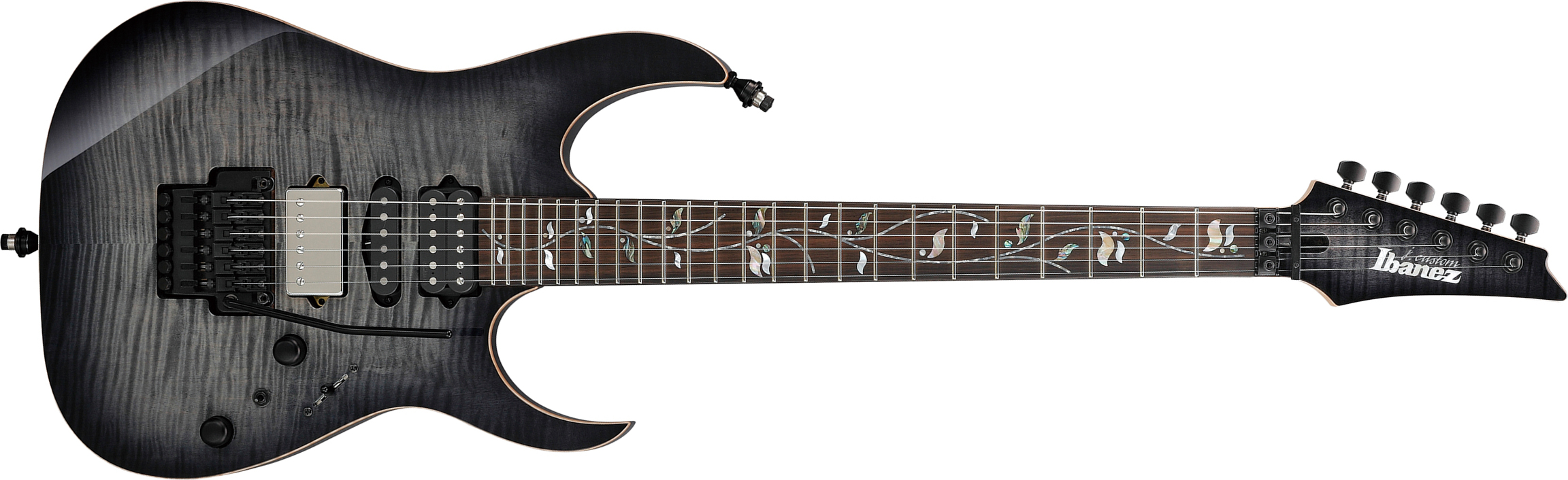 Ibanez RG8870 BRE J.Custom Japan - black rutile E-gitarre in str-form