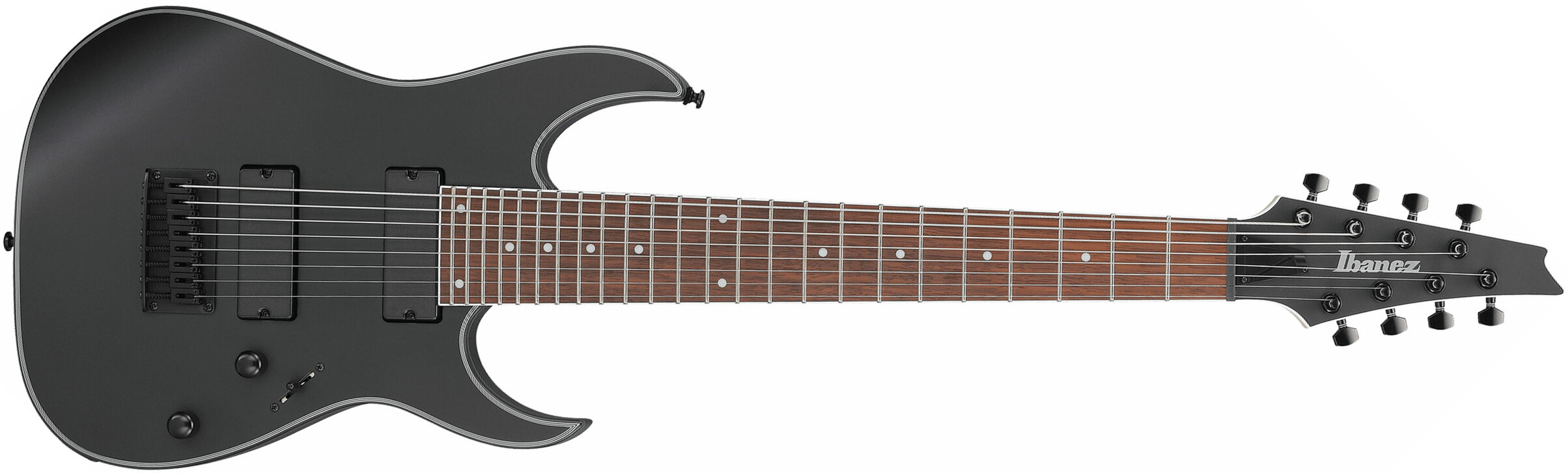 Ibanez Rg8ex Bkf Standard 8c 2h Ht Jat - Black Flat - Bariton E-Gitarre - Main picture