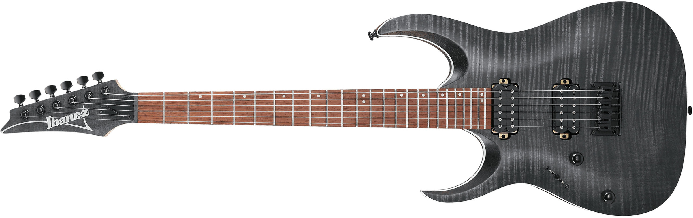 Ibanez Rga42fml Tgf Lh Standard Gaucher 2h Ht Rw - Transparent Grey Flat - E-Gitarre in Str-Form - Main picture