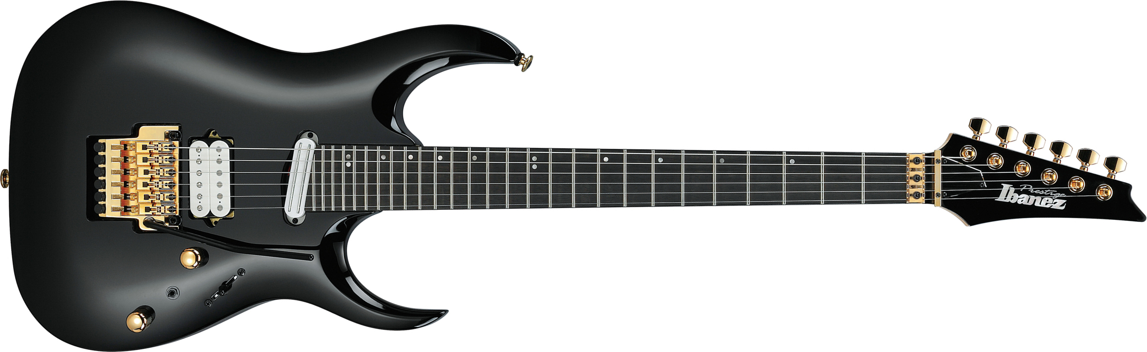 Ibanez Rga622xh Bk Prestige Jap 2h Dimarzio Fr Eb - Black - E-Gitarre in Str-Form - Main picture