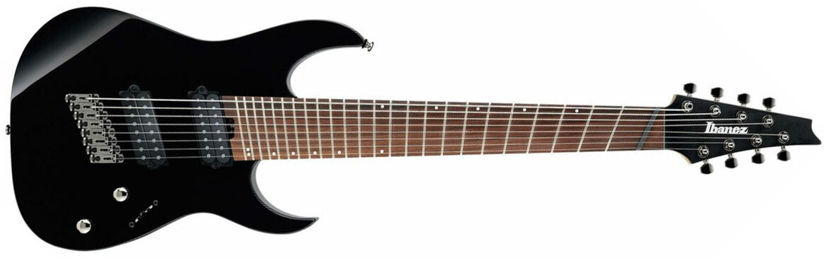 Ibanez Rgms8 Bk 8c Multiscale 2h Ht Jat - Black - Bariton E-Gitarre - Main picture
