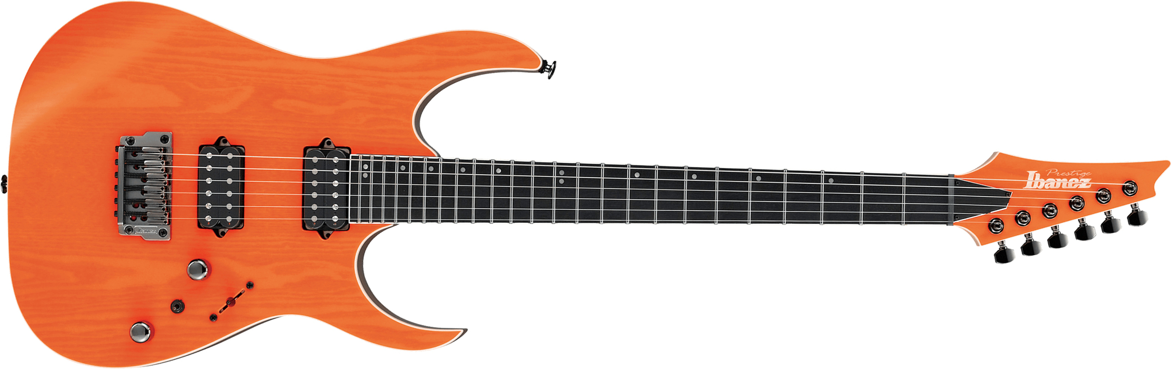 Ibanez Rgr5221 Tfr Prestige Jap Ht Bare Knuckle Hh Eb - Transparent Fluorescent Orange - E-Gitarre in Str-Form - Main picture