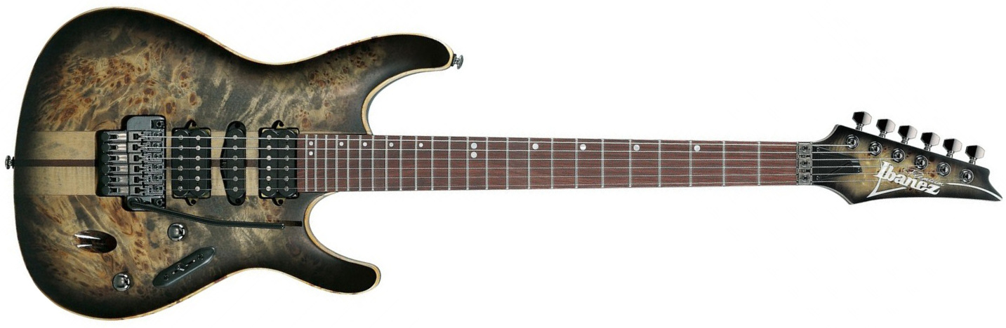 Ibanez S1070pbz Ckb Sabre Premium Hsh Dimarzio Fr Rw - Charcoal Black Burst - E-Gitarre in Str-Form - Main picture