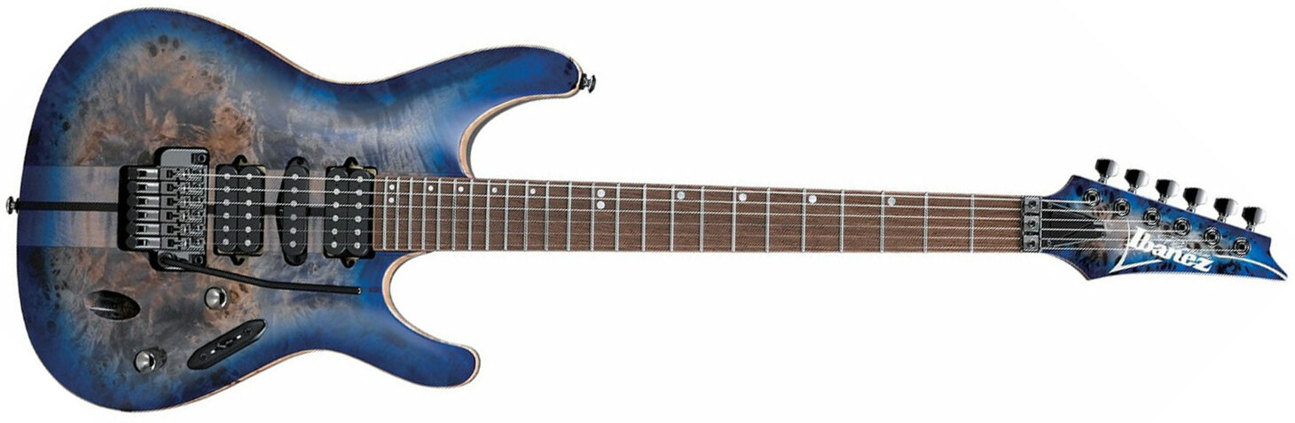 Ibanez S1070pbz Clb  Premium Hsh Dimarzio Fr Pan - Cerulean Blue Burst - E-Gitarre in Str-Form - Main picture
