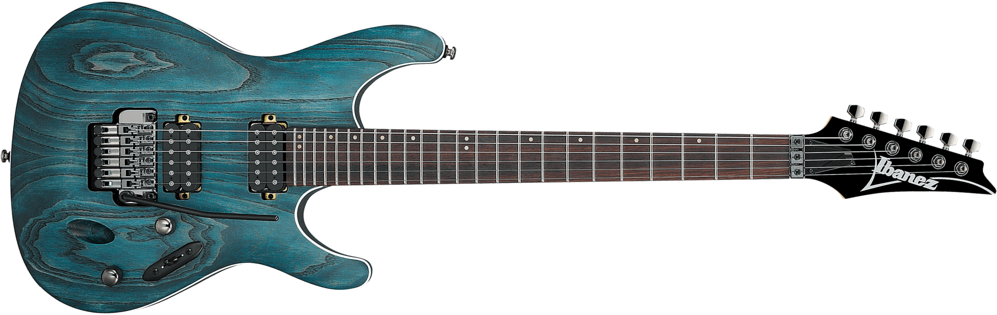 Ibanez S520ah Obf Sabre Premium 2h Trem Rw - Cosmic Blue Flat - E-Gitarre in Str-Form - Main picture