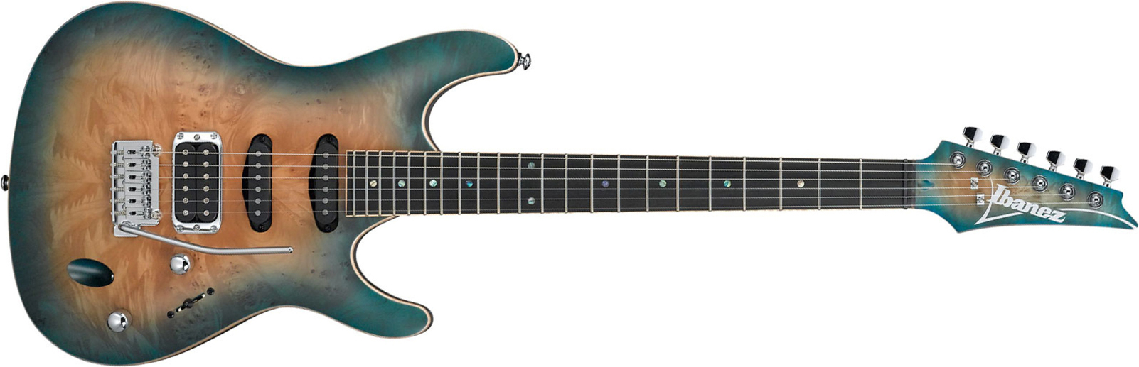 Ibanez Sa460mbw Sub Standard Hss Trem Eb - Sunset Blue Burst - E-Gitarre in Str-Form - Main picture