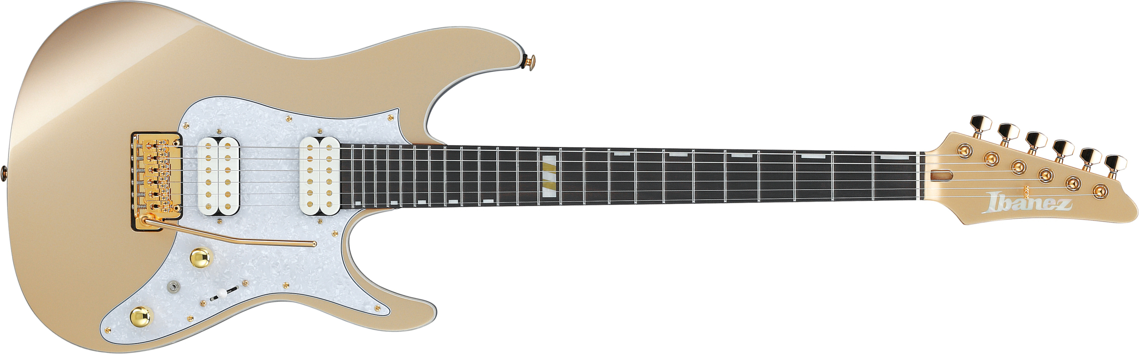 Ibanez Scott Lepage Krys10 Premium Signature 2h Fishman Fluence Trem Eb - Gold - E-Gitarre in Str-Form - Main picture