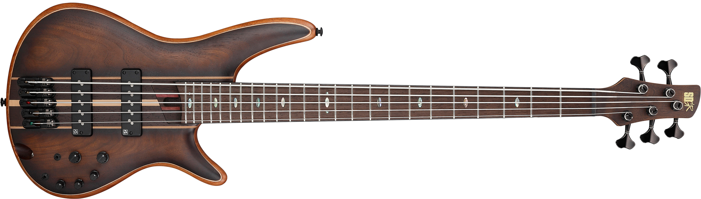 Ibanez Sr1355b Duf Premium 5c Active Pp - Dual Mocha Burst Flat - Solidbody E-bass - Main picture