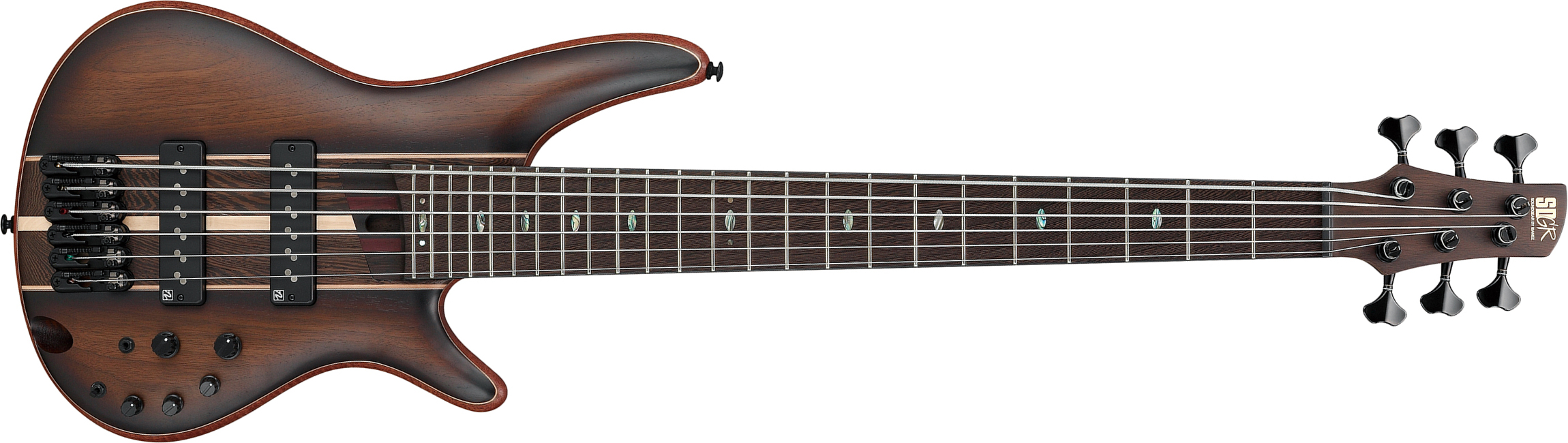 Ibanez Sr1356b Duf Premium 6c Active Pp - Dual Mocha Burst Flat - Solidbody E-bass - Main picture