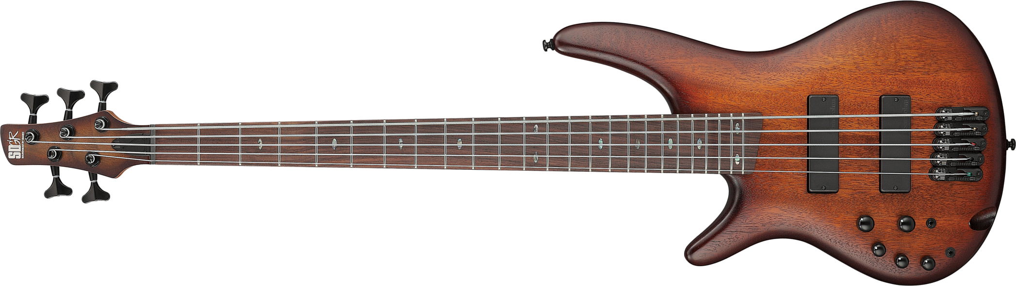 Ibanez Sr505al Mhl Standard 5c Gaucher Active Bartolini Rw - Mahogany Brown Burst Low Gloss - Solidbody E-bass - Main picture