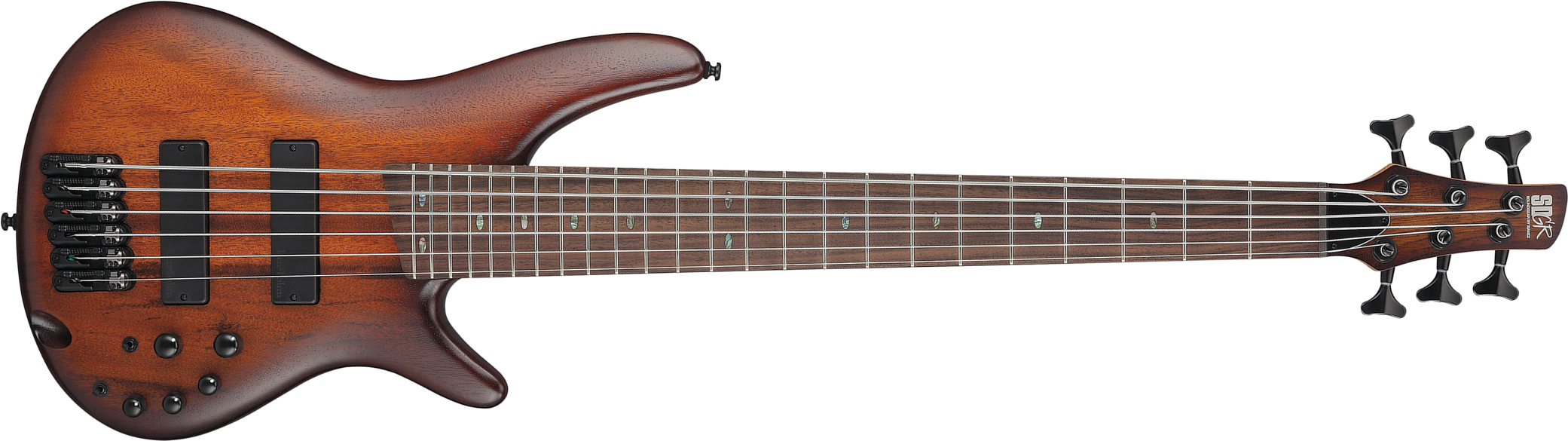 Ibanez Sr506a Mhl Standard 6c Active Bartolini Rw - Mahogany Brown Burst Low Gloss - Solidbody E-bass - Main picture