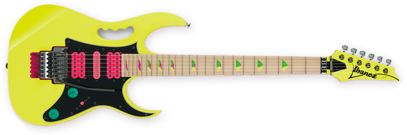 Ibanez Steve Vai Jem777 Dy Japan Hsh Dimarzio Fr - Desert Sun Yellow - E-Gitarre in Str-Form - Main picture