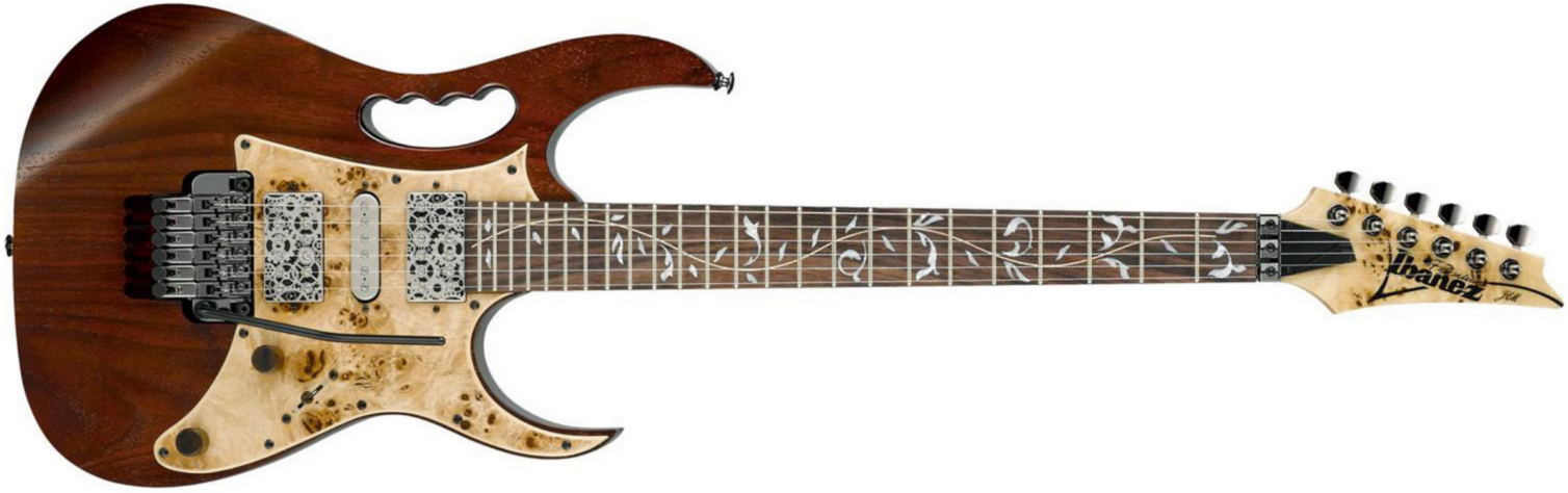 Ibanez Steve Vai Jem77wdp Cnl Signature Premium 2016 - Charcoal Brown Low Gloss - E-Gitarre in Str-Form - Main picture