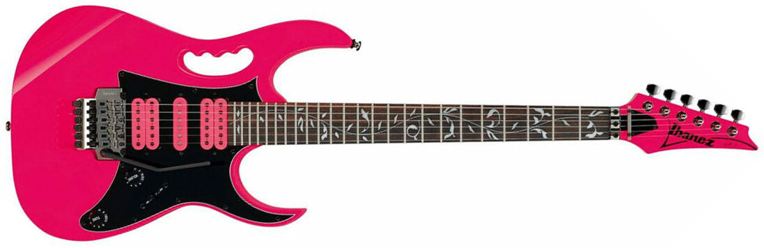 Ibanez Steve Vai Jemjr Pk Signature Hsh Fr Rw - Pink - E-Gitarre in Str-Form - Main picture