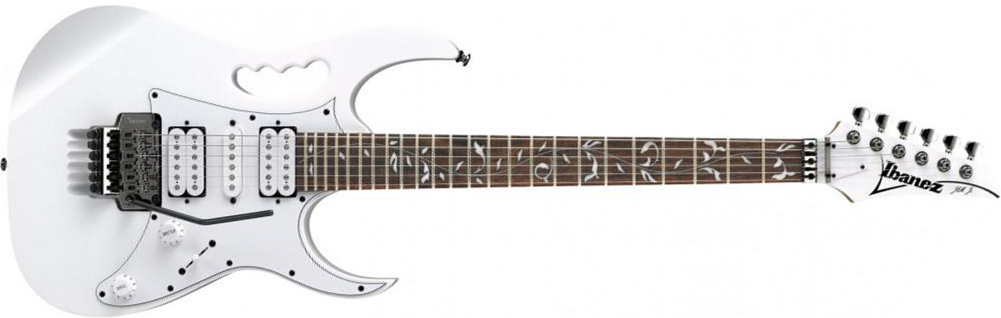 Ibanez Steve Vai Jemjr Wh Signature Hsh Fr Jat - White - E-Gitarre in Str-Form - Main picture