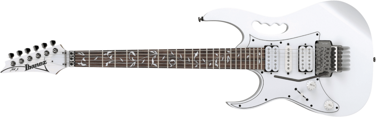 Ibanez Steve Vai Jemjrl Signature Gaucher Fr Hh Ja - White - E-Gitarre für Linkshänder - Main picture
