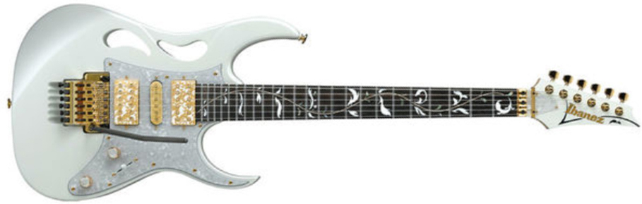 Ibanez Steve Vai Pia3761 Slw Signature Jap Hh Dimarzio Fr Rw - Stallion White - E-Gitarre in Str-Form - Main picture