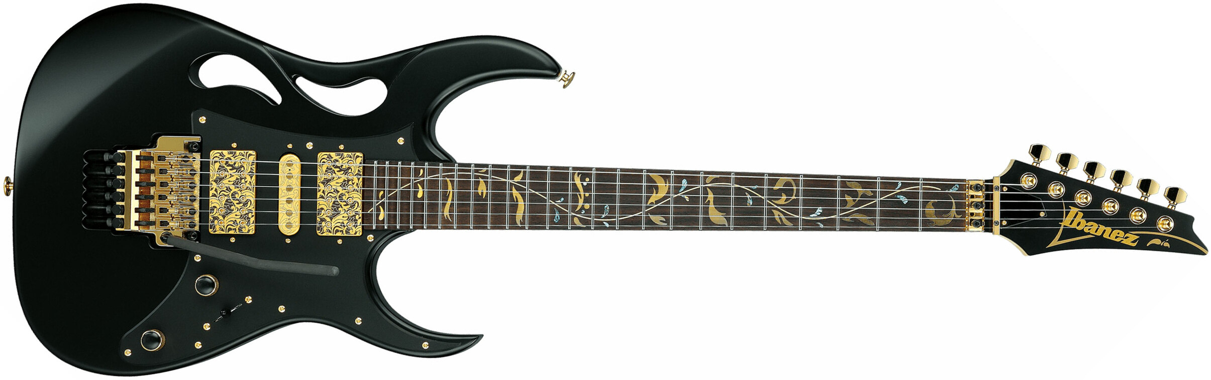Ibanez Steve Vai Pia3761 Xb Signature Jap 2h Dimarzio Fr Rw - Onyx Black - E-Gitarre in Str-Form - Main picture