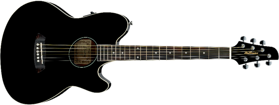Ibanez Tcy10e Bk Talman Cw Epicea Sapele Pur - Black - Folk-Gitarre - Main picture