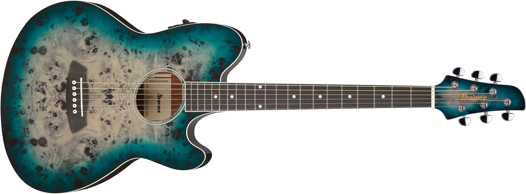 Ibanez Tcy10pa Cbs Talman Cw Tilleul Sapele Pur - Cosmic Blue Starburst - Folk-Gitarre - Main picture