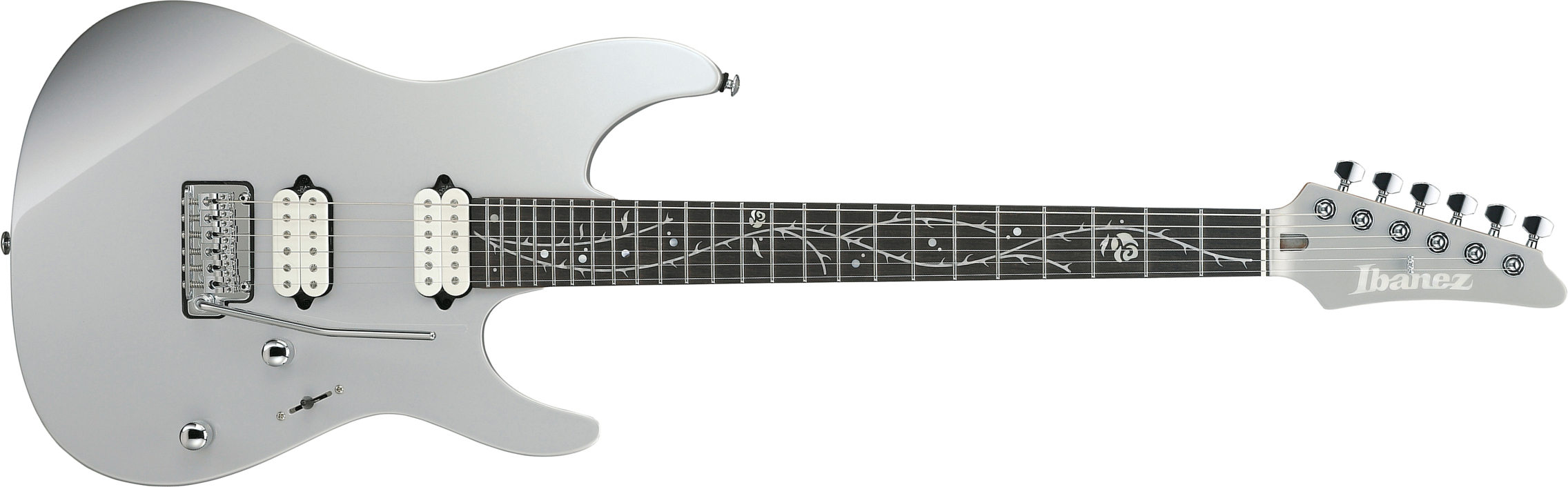 Ibanez Tim Henson Tod10 Premium Signature 2h Fishman Fluence Trem Eb - Silver - E-Gitarre in Str-Form - Main picture