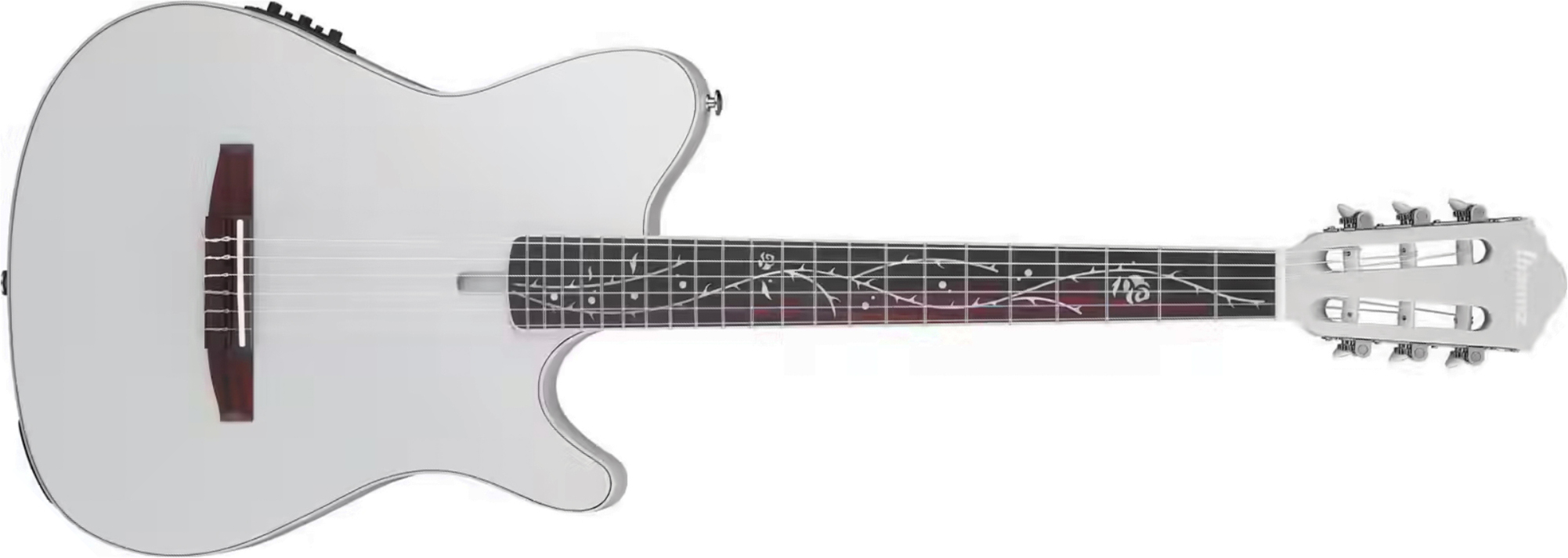 Ibanez Tim Henson Tod10n Smf Ind Signature Epicea Sapele Rw - Silver Metallic Flat - Konzertgitarren 4/4 - Main picture