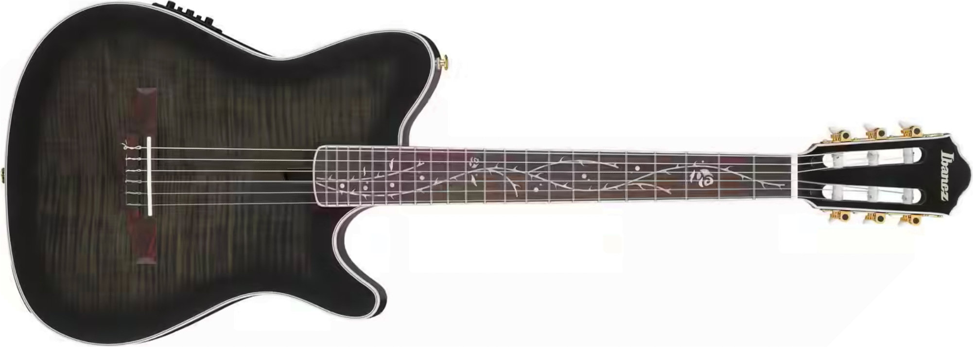 Ibanez Tim Henson Tod20fmn Bfl Ind Signature Erable Sapele Rw - Black Burst Fade Low Gloss - Konzertgitarren 4/4 - Main picture