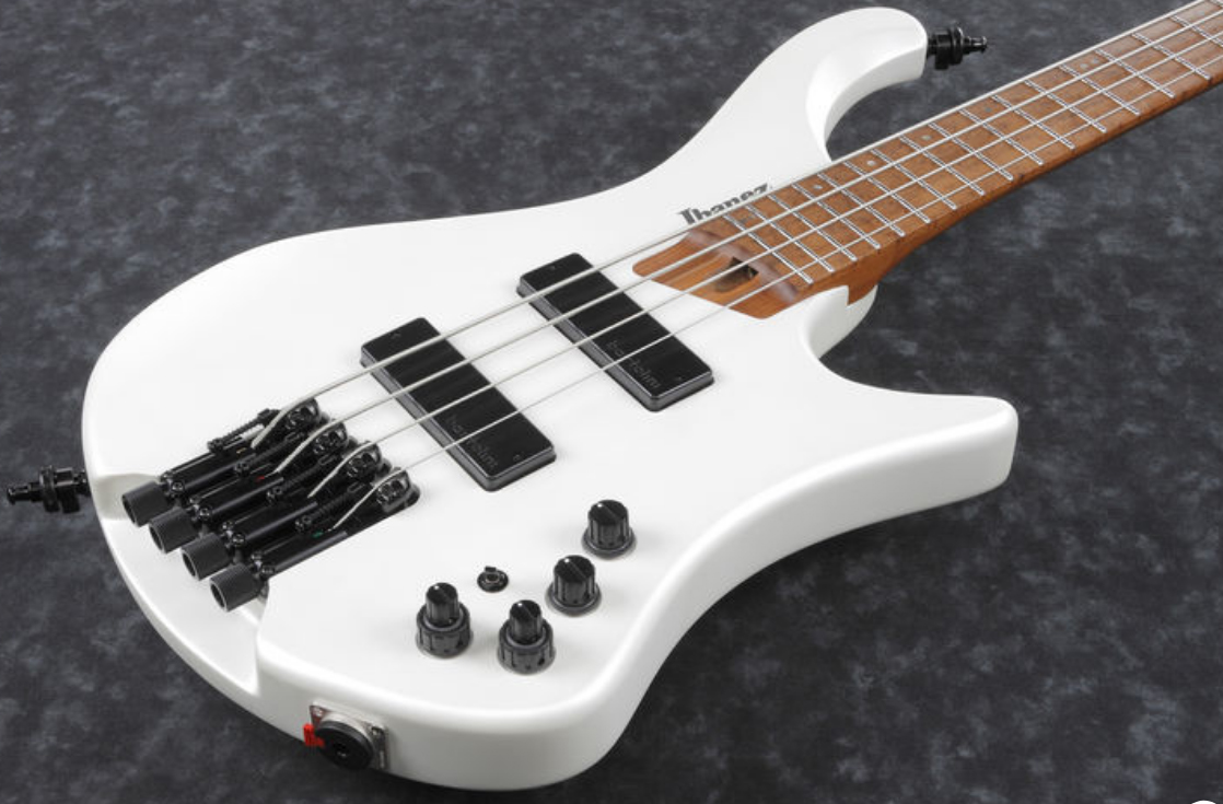 Ibanez Ehb1000 Pwm Workshop Active Bartolini Mn - Pearl White Matte - Solidbody E-bass - Variation 2