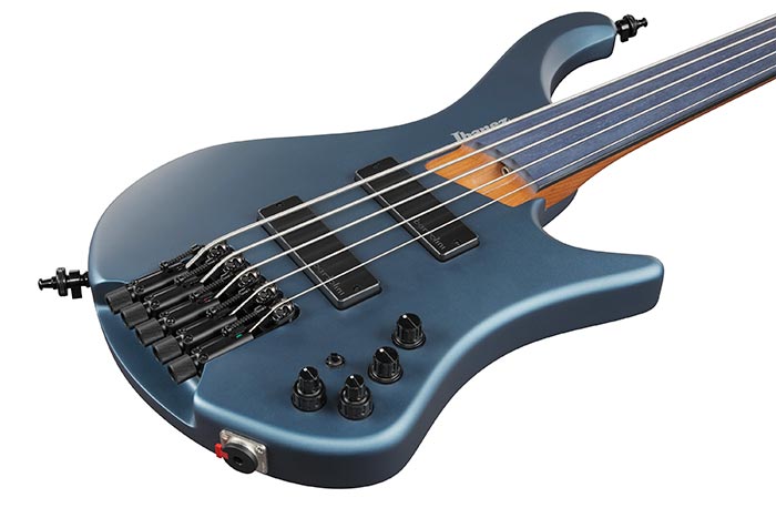 Ibanez Ehb1005f Aom Workshop 5c  Fretless Active Bartolini Ric - Arctic Ocean Matte - Solidbody E-bass - Variation 2