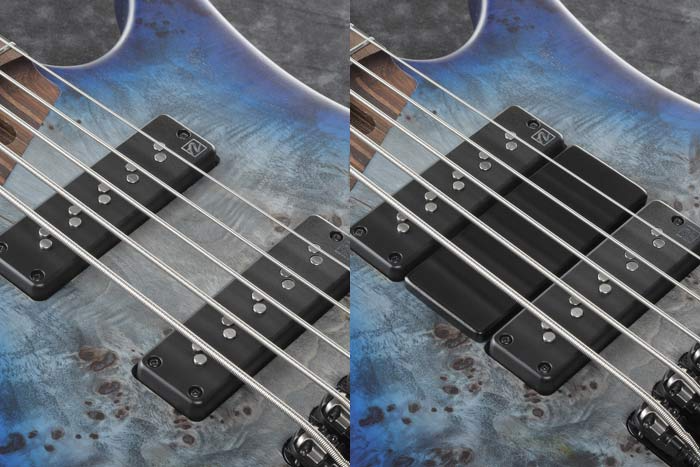 Ibanez Ehb1005f Aom Workshop 5c  Fretless Active Bartolini Ric - Arctic Ocean Matte - Solidbody E-bass - Variation 7