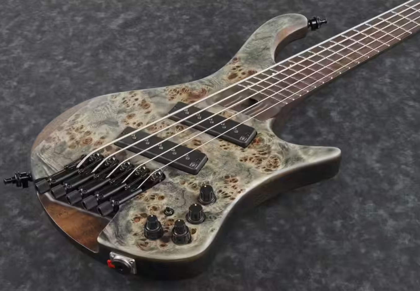 Ibanez Ehb1505ms Bif Workshop Multiscale 5c Active Pp - Black Ice Flat - Solidbody E-bass - Variation 1