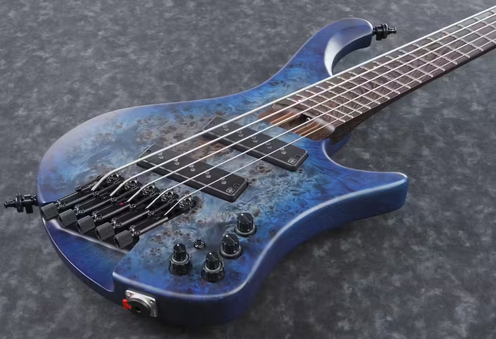Ibanez Ehb1505ms Plf Workshop Multiscale 5c Active Pp - Pacific Blue Burst Flat - Solidbody E-bass - Variation 1