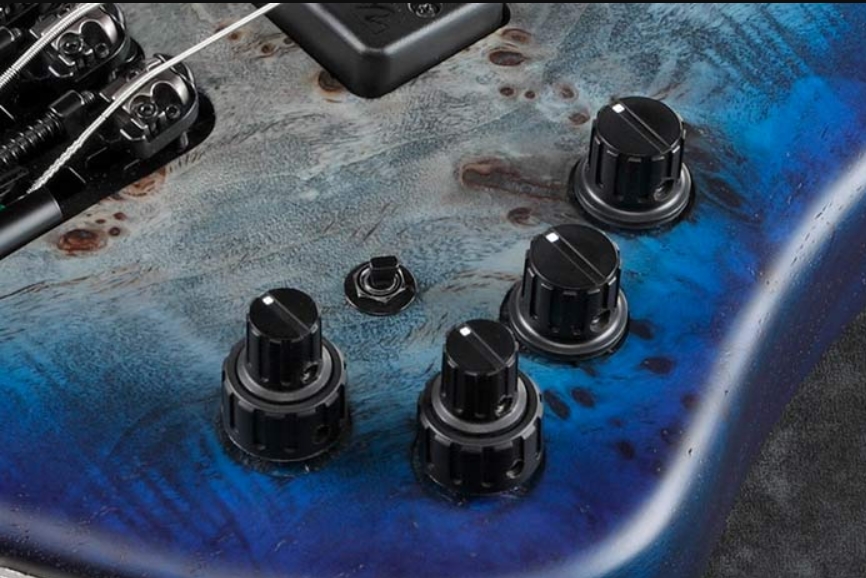 Ibanez Ehb1505ms Plf Workshop Multiscale 5c Active Pp - Pacific Blue Burst Flat - Solidbody E-bass - Variation 3