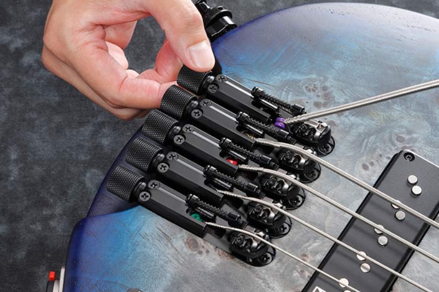 Ibanez Ehb1505ms Plf Workshop Multiscale 5c Active Pp - Pacific Blue Burst Flat - Solidbody E-bass - Variation 4