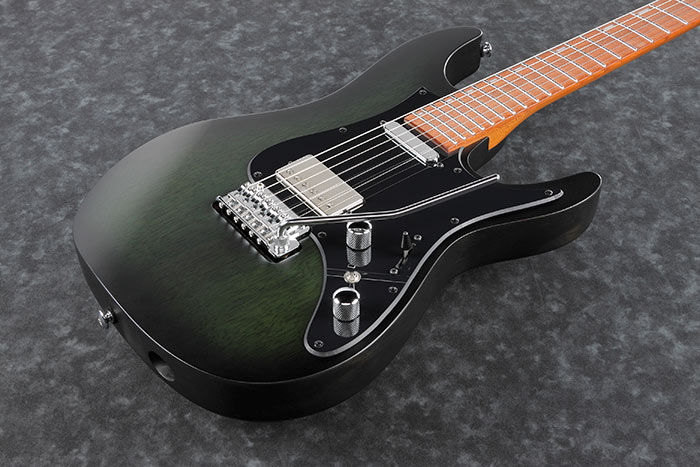 Ibanez Erick Hansel Eh10 Tgm Premium Signature Hss Trem Mn +housse - Transparent Green Matte - E-Gitarre in Str-Form - Variation 2