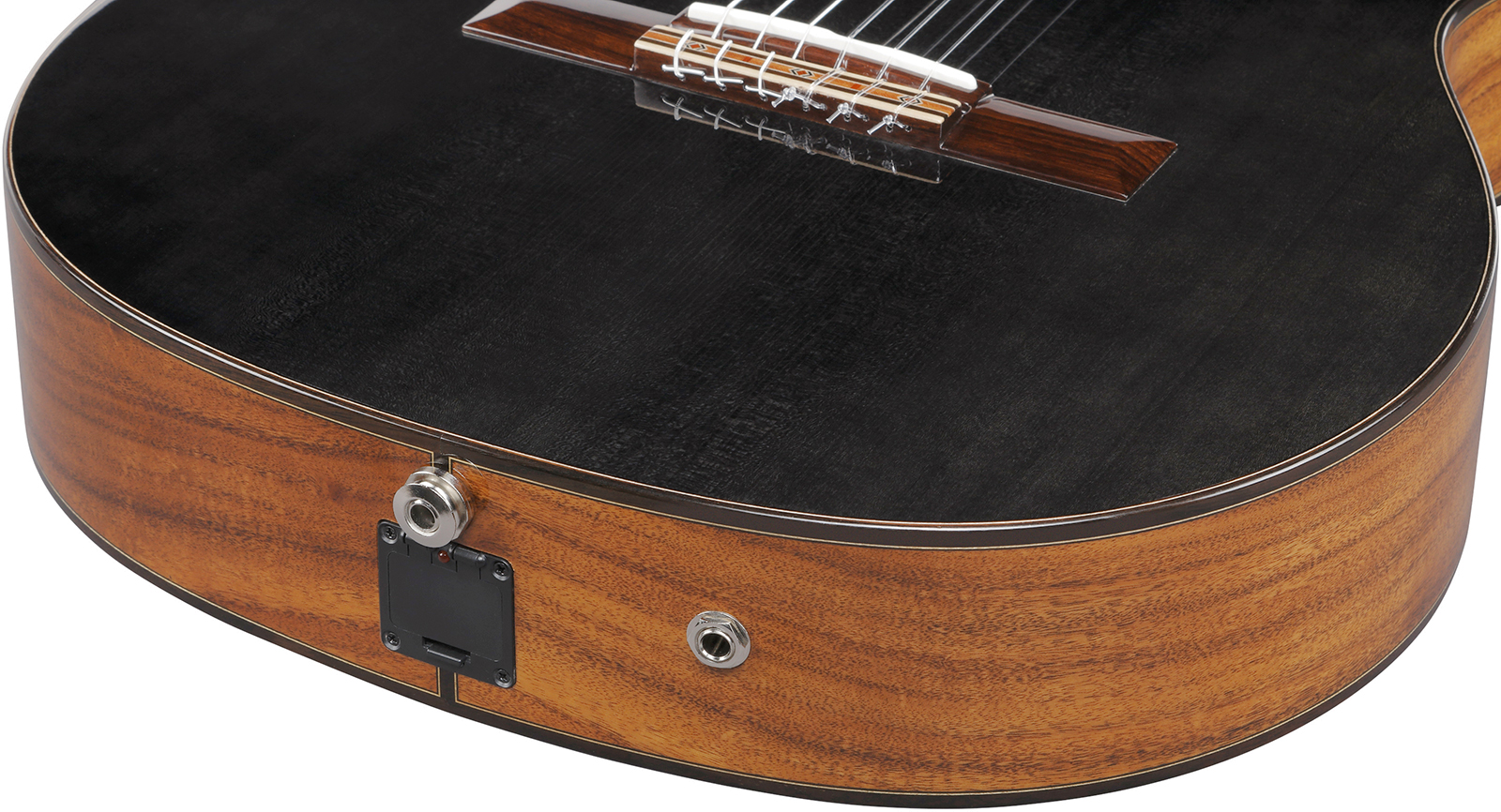 Ibanez Ga360tce Nt Classical 4/4 Thinline Epicea Acacia Rw - Transparent Black High Gloss - Konzertgitarren 4/4 - Variation 4