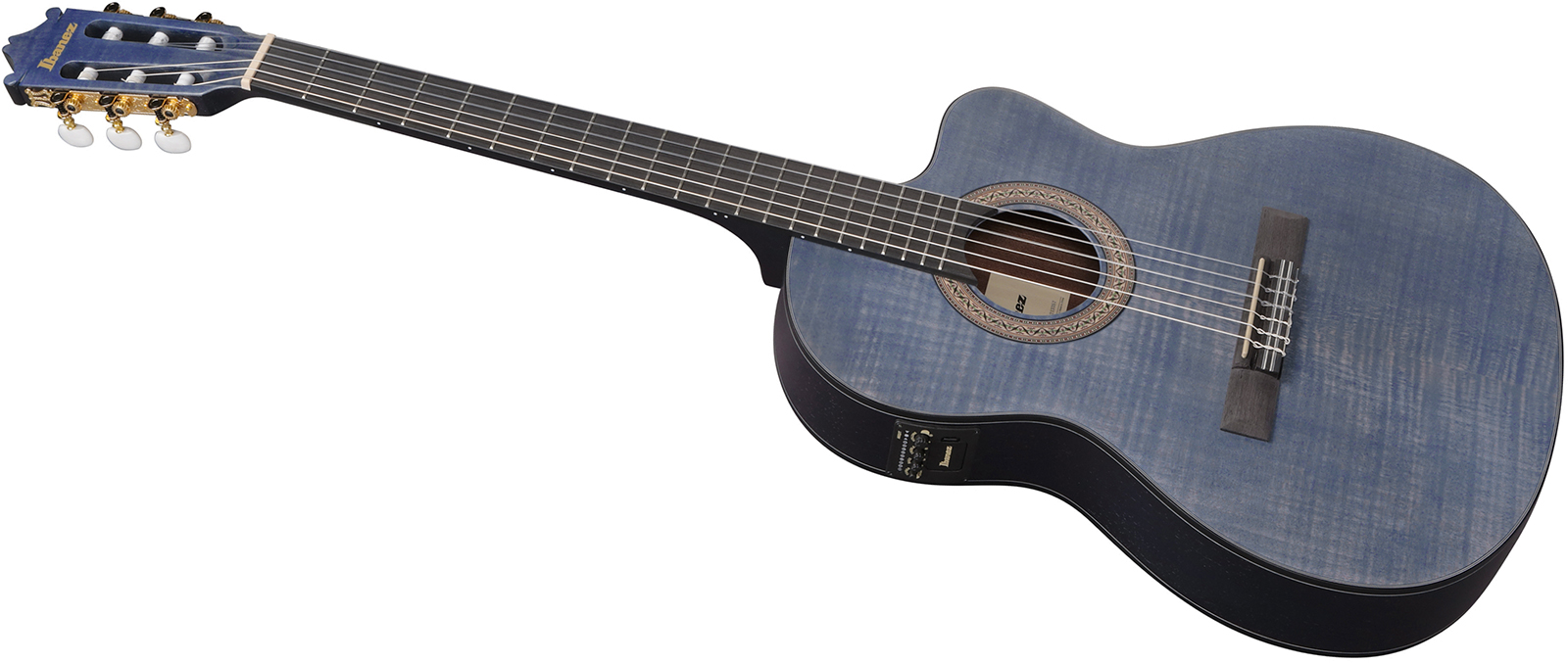 Ibanez Ga5fmtce Ob Classical 4/4 Thinline Cw Erable Sapele Pur - Open Pore Blue Berry - Konzertgitarren 4/4 - Variation 2