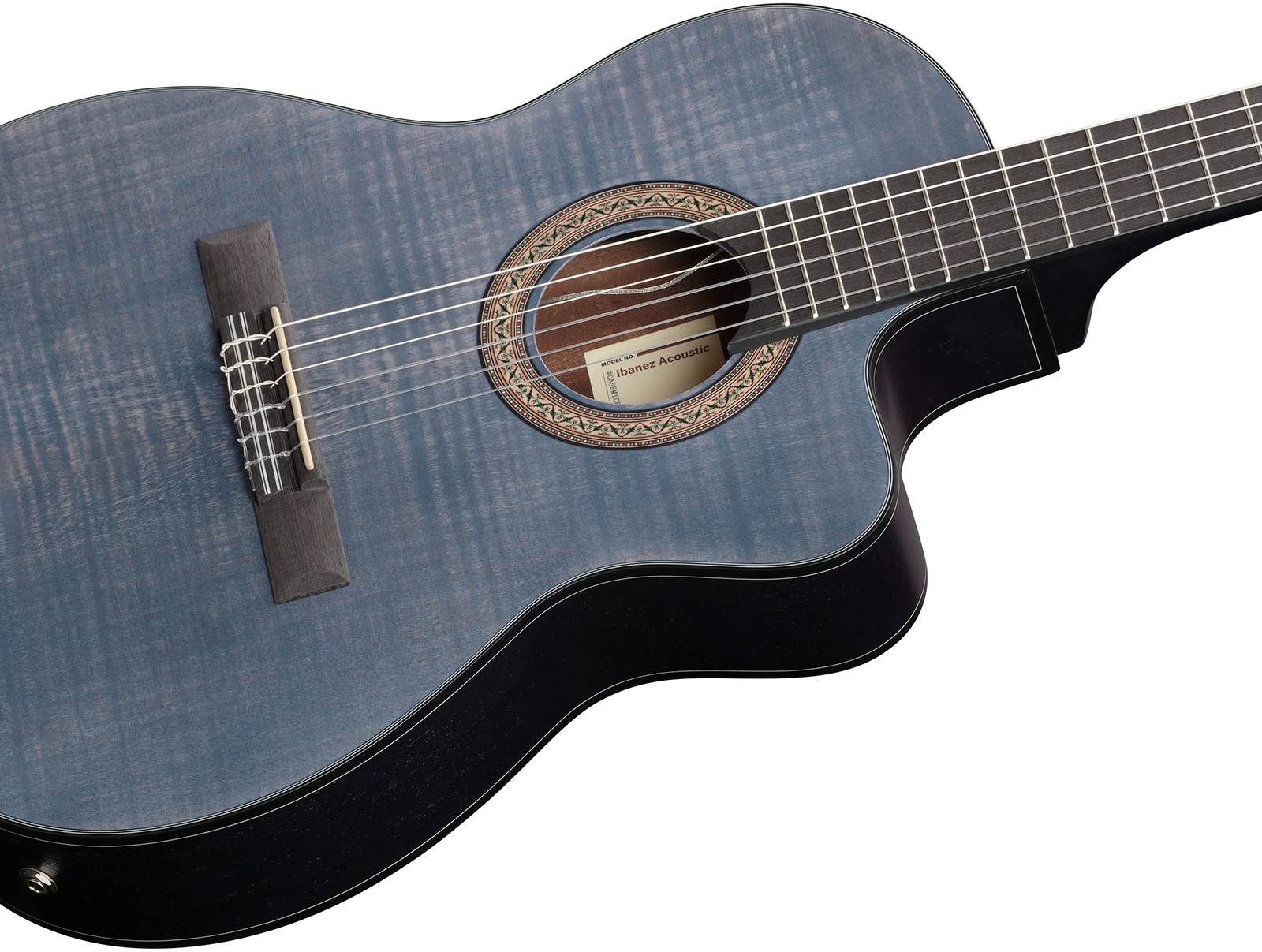Ibanez Ga5fmtce Ob Classical 4/4 Thinline Cw Erable Sapele Pur - Open Pore Blue Berry - Konzertgitarren 4/4 - Variation 3