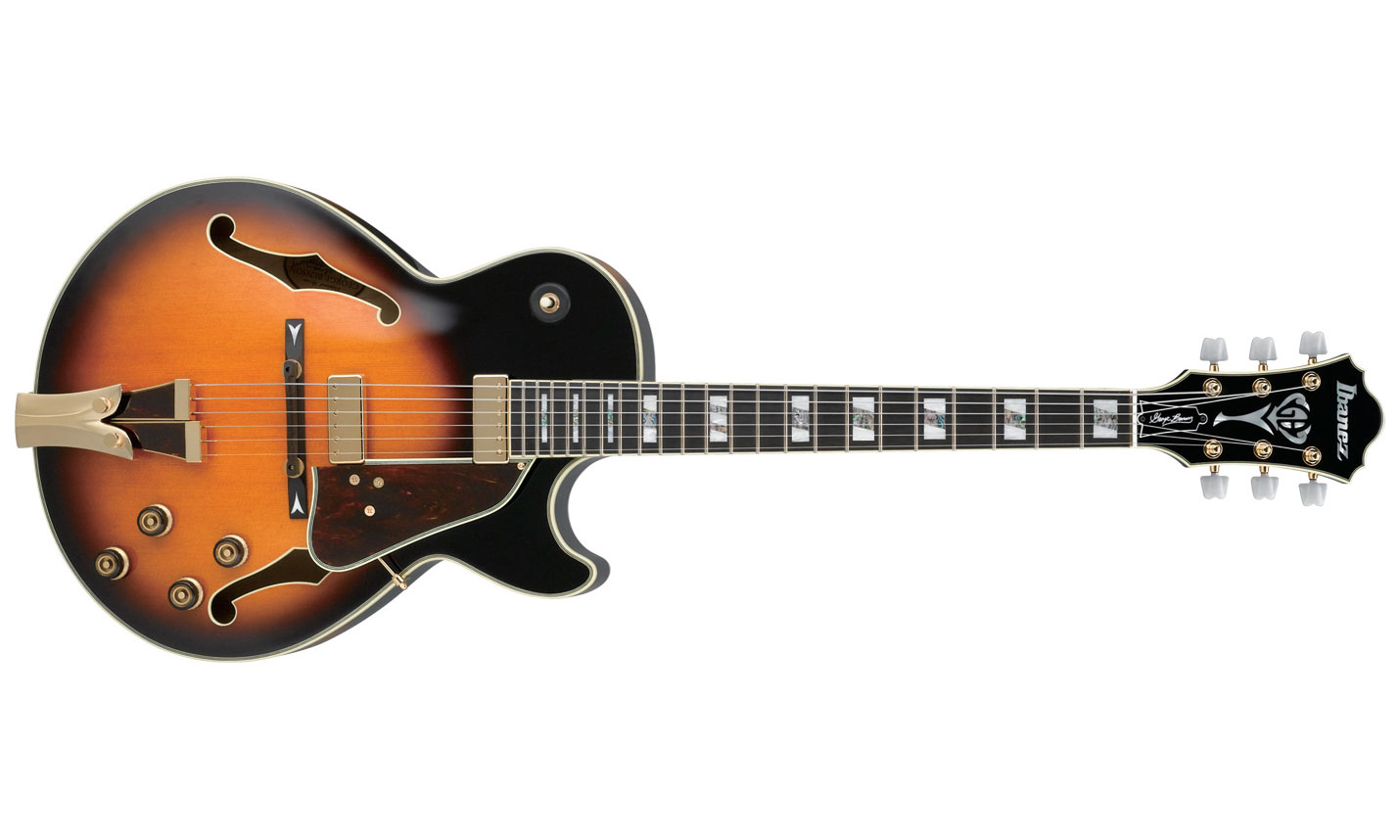 Ibanez George Benson Gb10 Bs Prestige Japon Signature Hh Ht Eb - Brown Sunburst - Hollowbody E-Gitarre - Variation 1