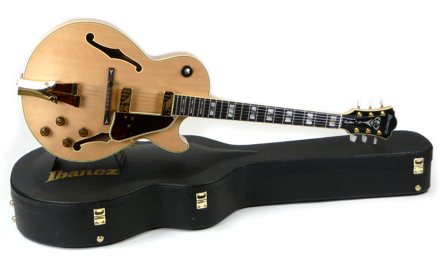 Ibanez George Benson Gb10 Nt Prestige Japon Hh Ht Eb - Natural - Hollowbody E-Gitarre - Variation 1