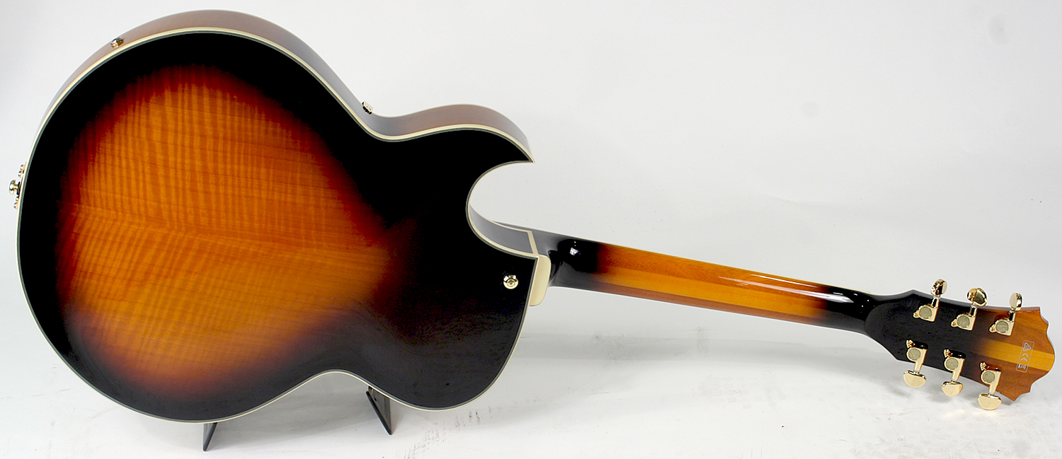 Ibanez George Benson Lgb30 Vys Signature Hh Ht Eb - Vintage Yellow Sunburst - Hollowbody E-Gitarre - Variation 2