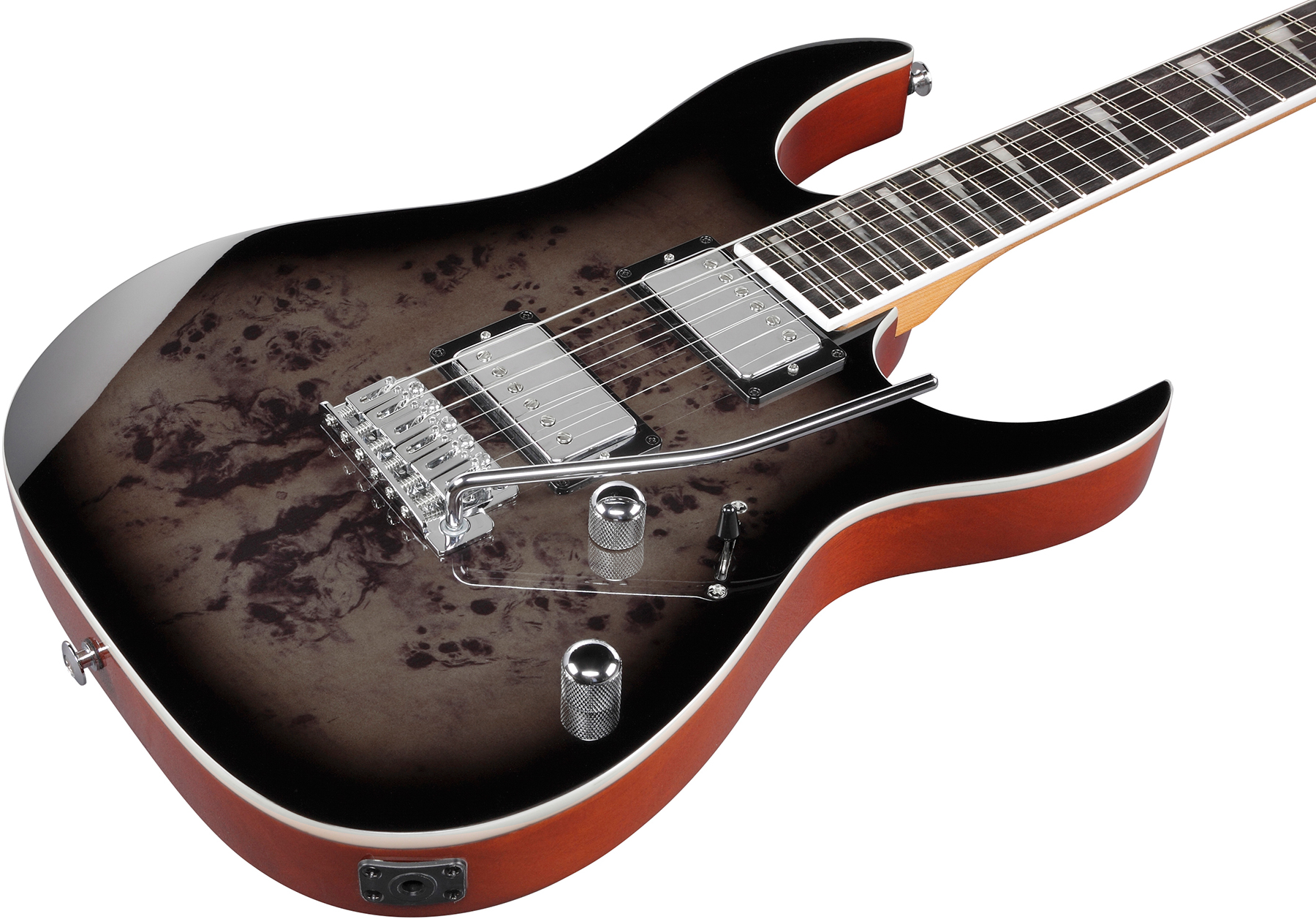Ibanez Grg220pa1 Bkb Gio 2h Trem Pur - Transparent Brown Black Burst - E-Gitarre in Str-Form - Variation 2
