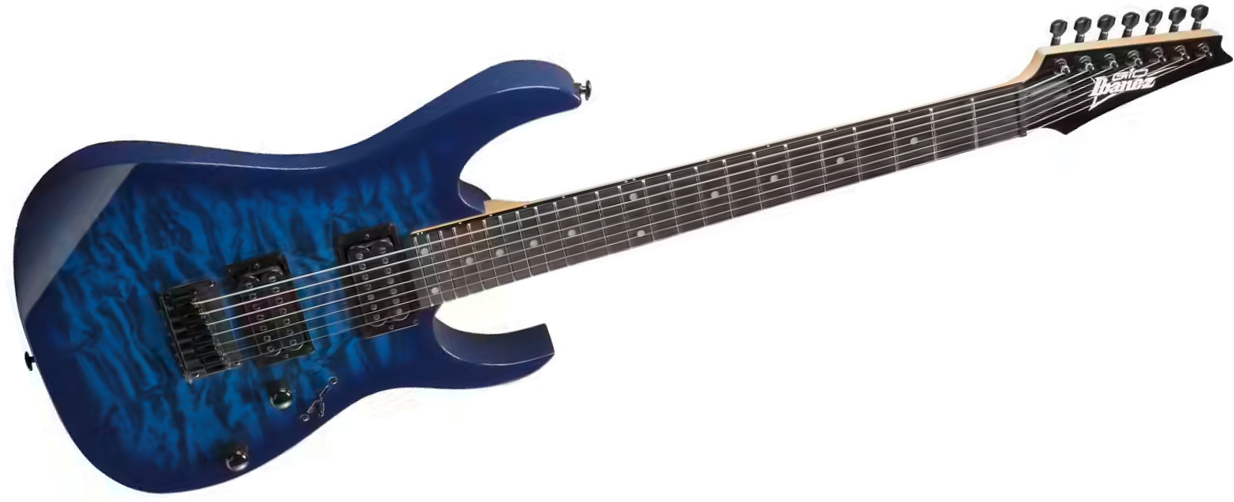 Ibanez Grg7221qa Tbb Gio 7c 2h Ht Pur - Transparent Blue Burst - E-Gitarre in Str-Form - Variation 1