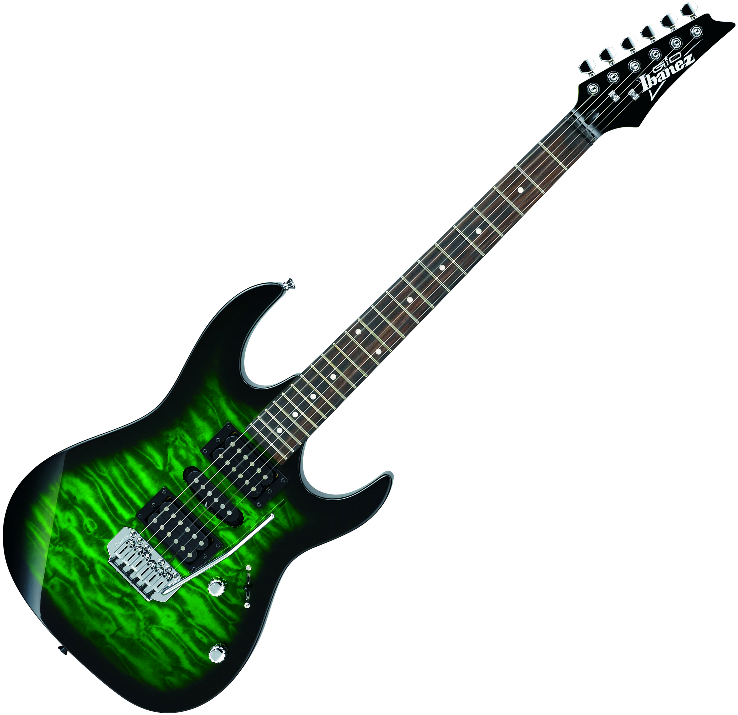 Ibanez Grx70qa Teb Gio Hsh Trem Nzp - Transparent Emerald Burst - E-Gitarre in Str-Form - Variation 1