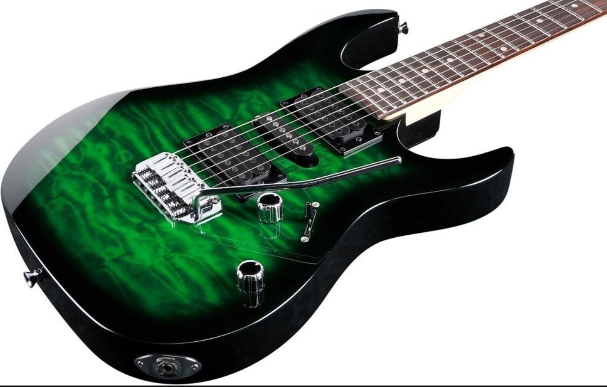 Ibanez Grx70qa Teb Gio Hsh Trem Nzp - Transparent Emerald Burst - E-Gitarre in Str-Form - Variation 2